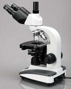LED Trinocular Biological Compound Microscope 40X 1600X for College 