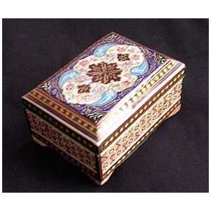  Jewelry / Decorative Box Fully Lined with Persian Khatam Wood Inlay 