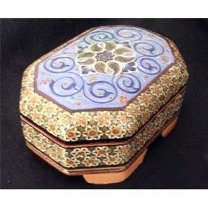 Persian Khatam Inlay Decorative / Jewelry Box with Esleemee Mosaic Lid 