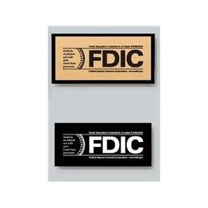  MMF Industries 2840117N00 Wall Style FDIC Sign with 