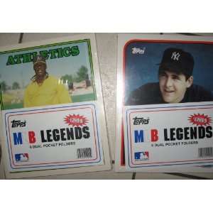 Topps MLB Legends Major League Baseball 6 Dual Pocket Folders 1989 the 