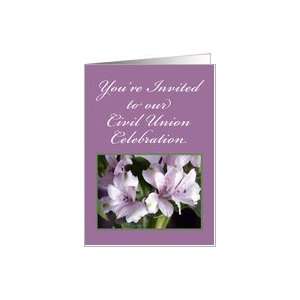  Flowers and Ferns, Civil Union Celebration Invitation Card 