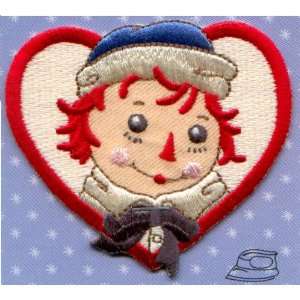  Raggedy Andy Heart Applique / Iron On