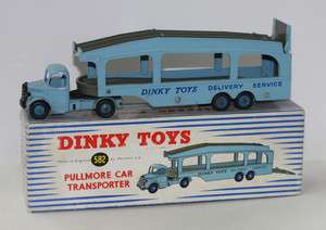 DINKY TOYS 582 BEDFORD CAR TRANSPORTER VERY RARE EARLY 6 RIVET PRINTED 
