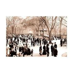  Central Park Panoramic View of the Mall c1902 12x18 Giclee 