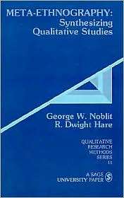 Meta Ethnography, Vol. 11, (0803930232), George W. Noblit, Textbooks 