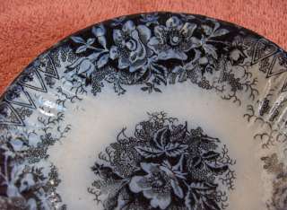 Antique Royal Bonn China Flow Blue Dessert Bowl  