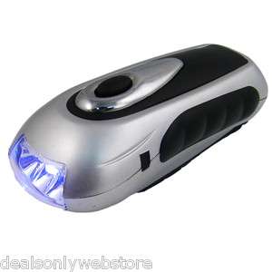 Pack) Wilderness Essential Dynamo Hand Crank LED Flashlight  