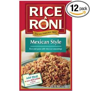 Rice A Roni Mexican Style Rice Mix, 6.4 Ounce Boxes (Pack of 12 