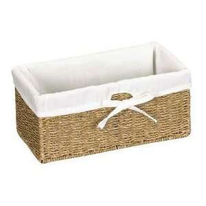  Canvas Lined Seagrass Basket   Small