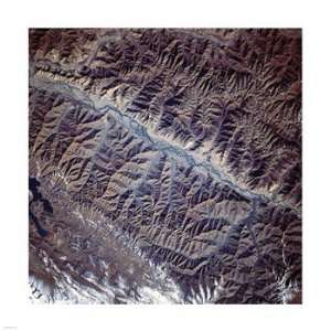  Mountain Range from Space Poster (12.00 x 12.00)