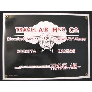  Travel Air Manufacturing Co. Porcelain Aviation Sign 