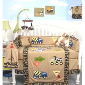  Trucks Baby Crib Nursery Bedding Set 13 pcs included Diaper Bag 