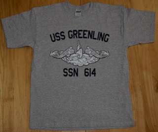 US Navy USS Greenling SSN 614 Submarine T Shirt  