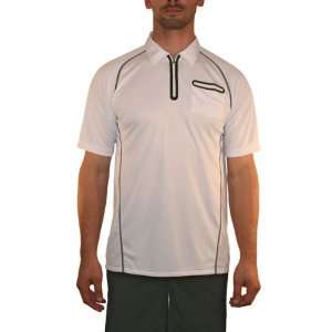   Zip N Rip Mens Polo Golf Wear Shirt   White / 2X Large Automotive