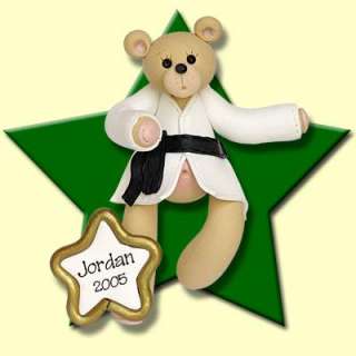 KARATE Bear Personalized Christmas Ornament by Deb & Co  