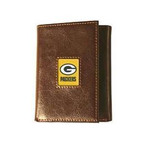  GREEN BAY PACKERS NFL Football Brown Leather WALLET New 