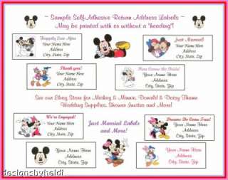 Mickey & Minnie Return Address Labels Supplies Weddings  