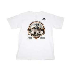 adidas 2007 Houston Dynamo Western Conference Champ T Shirt   White 