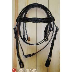  Western Leather Tack Horse Bridle Headstall With Reins 