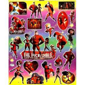The Incredibles Movie Sticker Sheet BL269 ~ Disney Mr.Incredible 