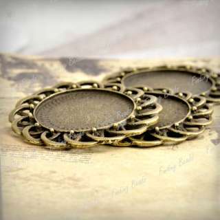 wholesale Round Cabochon Setting Antique Brass TS7441  