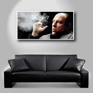 TONY SOPRANO with cigar James Gandolfini painting CANVAS ART GICLEE 