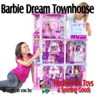 Barbie 3 Story Dream Town House 55+ Pieces w/ Lights, Furniture & Real 