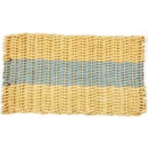  Maine Float Rope Co. Doormat Yellow with Blue Stripe 