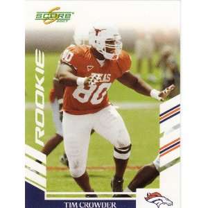  2007 Score Glossy 306 Tim Crowder Denver Broncos (RC 