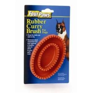   Four Paws Products Dog Rubber Curry Brush   00570