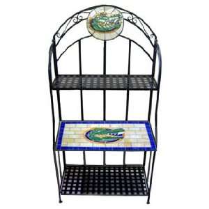   Gators Bakers Rack with Stained Glass Mosaic Insert