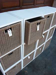   Frontgate Single Wood box Organizer White Cube Basket cubby shelf