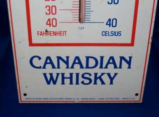 Large Vintage Canadian Mist Whisky Tin Advertising Sign with 