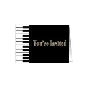   PARTY INVITATION   PIANO     KEYBOARD   MUSICIANS   Multi Purpose Card