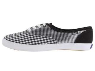 Keds Champion Ladies Black and White Gingham Fashion Sneaker (See 