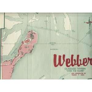  Webbers Glassless Tavern Over Water Placemat Toledo OH 