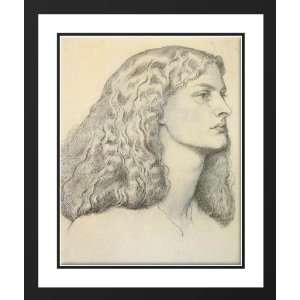 Rossetti, Dante Gabriel 28x34 Framed and Double Matted Portrait of 