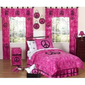  Peace Pink 4 Piece Twin Bedding Set