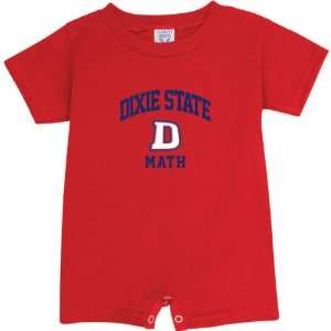  Dixie State Red Storm Red Math Arch Baby Romper Sports 