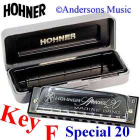 Hohner 560 Special 20 Marine Band Harmonica KEY of F  