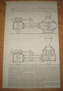 Worthington Steam & Brewery Pumps 1882 Technical Print  