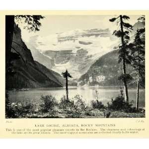 1927 Print Lake Louise Alberta Rocky Mountains Rockies Canadian Banff 