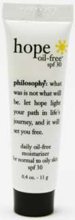 Philosophy HOPE OIL FREE LOTION SPF30 0.4oz travel size  