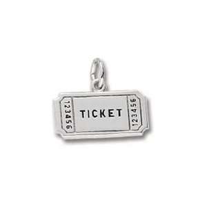 Movie Ticket Charm   Sterling Silver