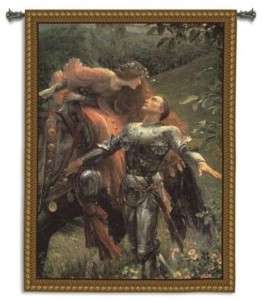 LABELL KNIGHT MEDIEVAL LADY ART TAPESTRY WALL HANGING  