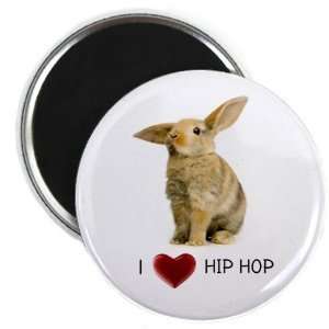 Creative Clam I Heart Hip Hop Easter Bunny 2.25 Inch Locker Fridge 