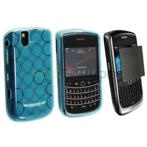 TPU Blue Case+Privacy Cover for Blackberry Bold 9650  