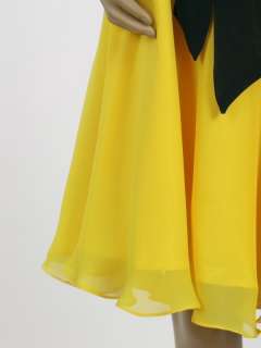 BRIDESMAID PARTY EVENING COCKTAIL DRESS SZ S YELLOW 984  