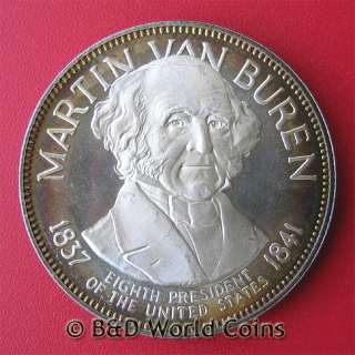 MARTIN VAN BUREN 8th PRESIDENT .98oz SILVER PROOF MEDAL  